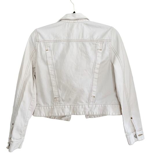 Free People Cream Rumors Denim Jacket Small NWOT - Picture 4 of 8
